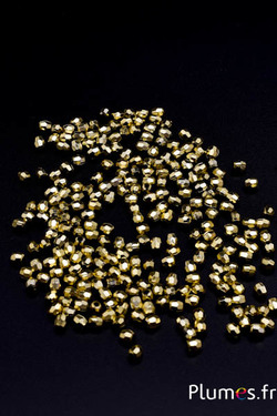 Plastikperlen - diam. 3 mm - gold